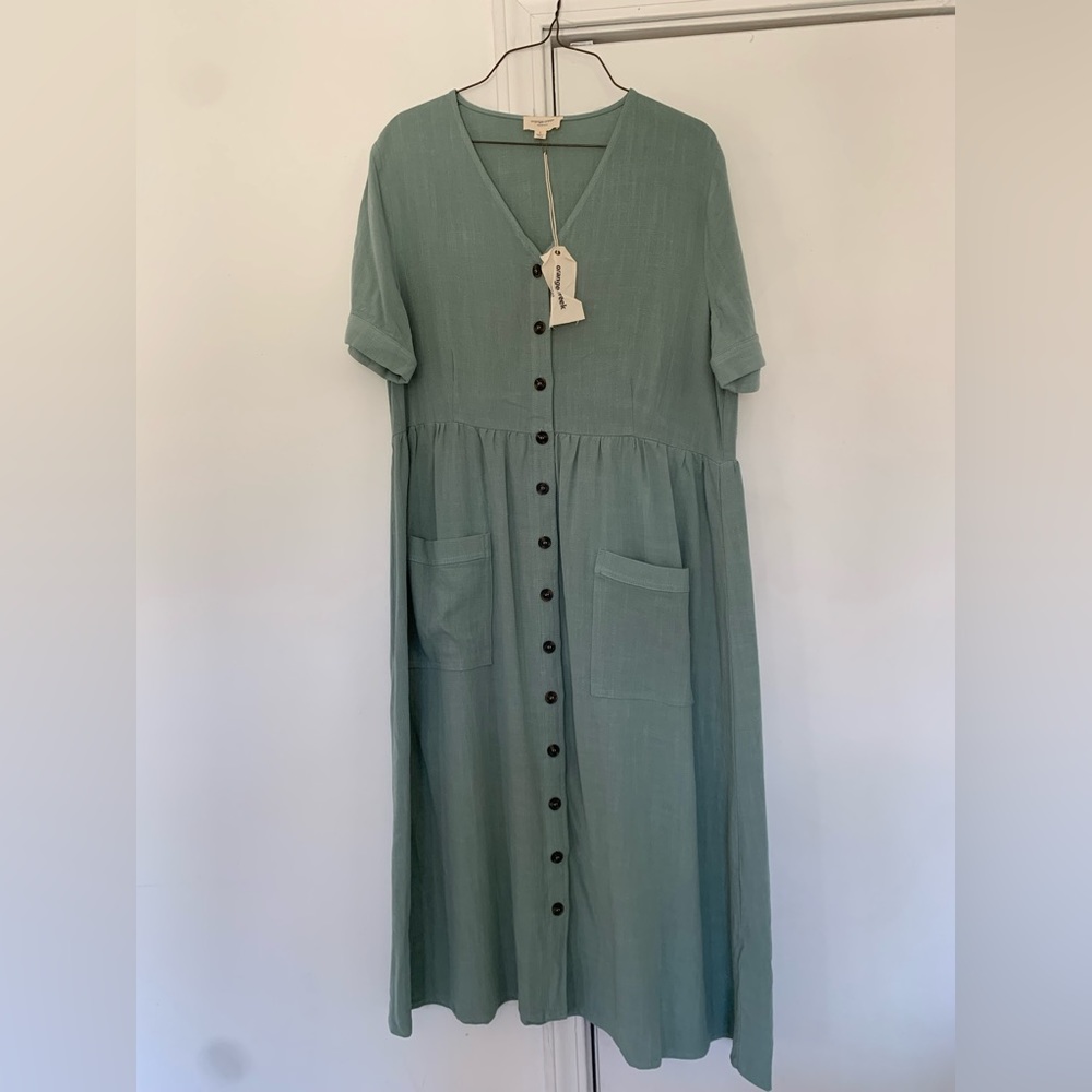 NWT Teal “Orange creek” dress large
